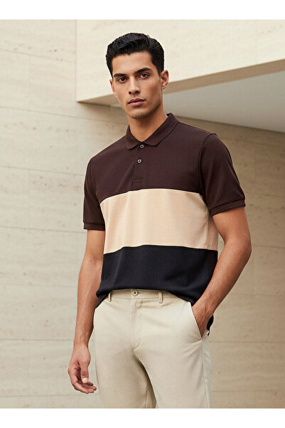 FAV Men Short Sleeves Colourblock Polo T-shirt