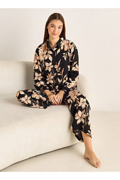 FAV طقم بيجاما قميص بأزرار وبنطال