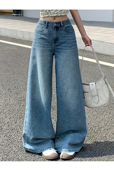 DENİKK Trend Tint Washed Wide Fit Baggy Jean Denim Pants-Trend Tint Washed Wi...