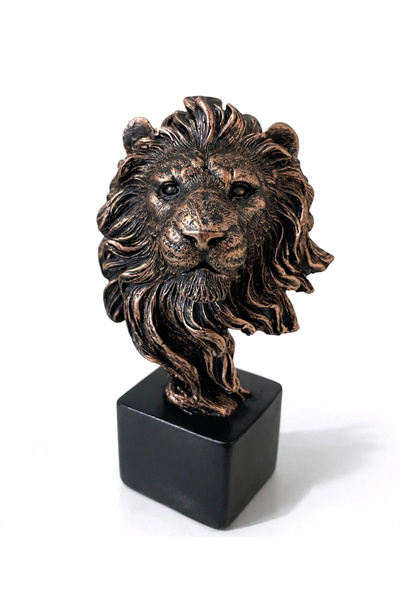 Epilons Bust de leu din poliester, 14x9 cm