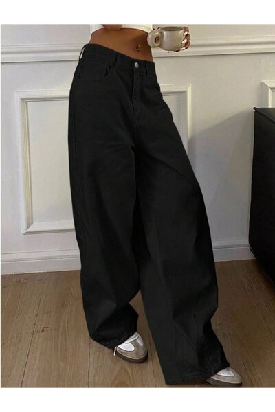 DENİKK Trend Tint Washed Wide Fit Baggy Jean Denim Pants-Trend Tint Washed Wi...