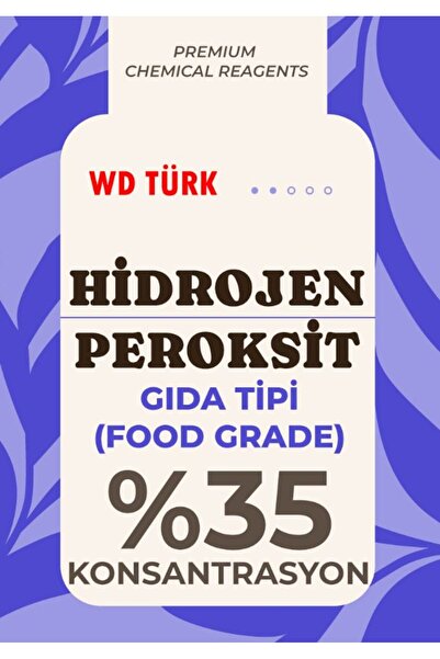 WD Türk Gıda Tipi Hidrojen Peroksit %35 1000 ml(1lt)