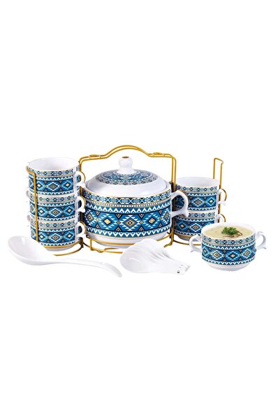 China طقم تقديم حساء من السيراميك - 15 قطعة