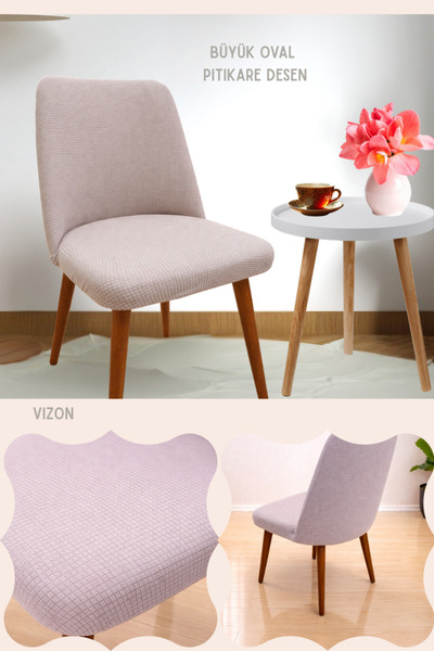 Uy Style Likrali büyük oval sandalye kılıfı,lastikli, esnekli sandalye örtüsü...