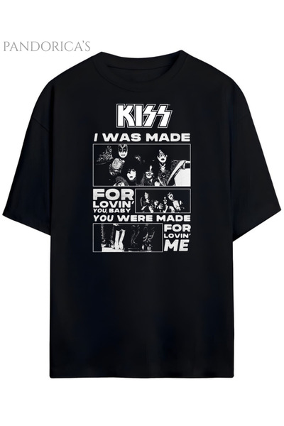 Grafftee Clothing Tricou unisex din bumbac cu design KISS Pandorica