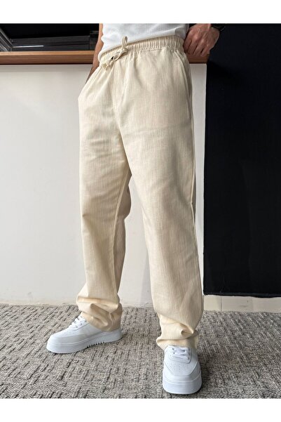 Beylerce Raw Linen Baggy Pants