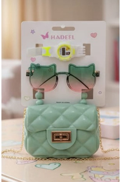HADEEL GIJAMAI بوكس بناتي شنطه اطفال ونظاره شمسي و ساعه اطفال اشكال مميزه وجديد