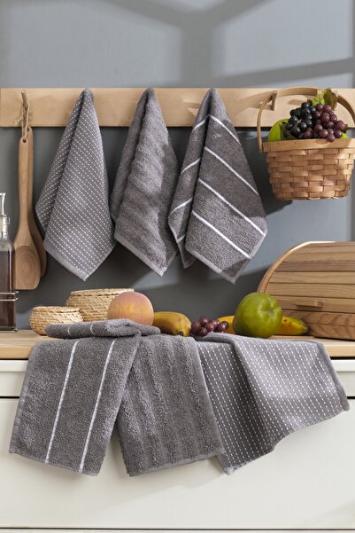 VELROBE Set of 6 30X50 cm Hand and Face Towels Kitchen Towels