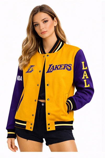 FREAK T-SHIRT Unisex Lakers Embroidered College Jacket
