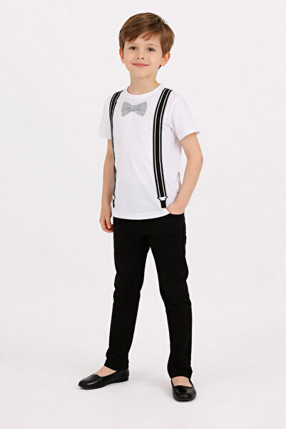 Nacar Erkek Çocuk 23 Nisan Kıyafeti Kostüm Pantolon Kısa Kol Tshirt Takım 024