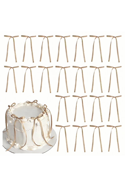 edalle 10 Adet Uzun Saten Hazır Fiyonk | Doğum Günü, Pasta Süsleme, Duvar, Ko...