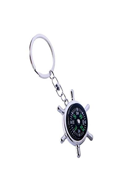 Shopi Portable Multi Function Compass Rudder Metalcasual Key Chains Survive K...