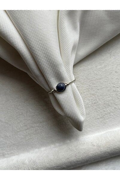 Pel Design Real Sapphire Stone Adjustable Wire Ring Handcrafted