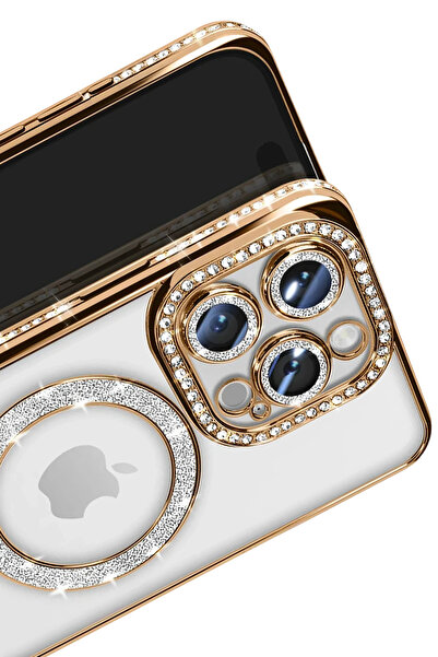 ZEMİRA HOME حافظة نيو فيس آيفون 16 برو ماكس جوكي سيملي ماجنيتيكس سيف - ذهبي