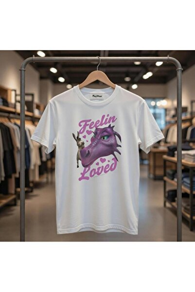 playwear Τυπωμένο μπλουζάκι Loose Fit Unisex Shrek Valentine's Day Donkey And...