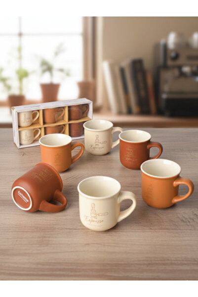 Tohana Six-Piece Porcelain Espresso Cup Set 100 ml