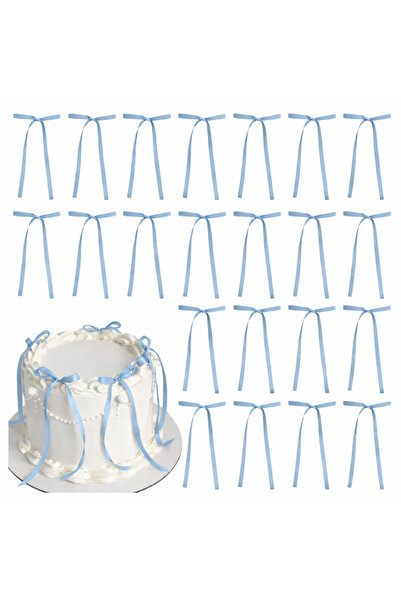 edalle 10 Adet Uzun Saten Hazır Fiyonk | Doğum Günü, Pasta Süsleme, Duvar, Ko...