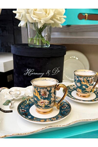 hediye Esterhomedecor 6 Person Porcelain Coffee Cup Set