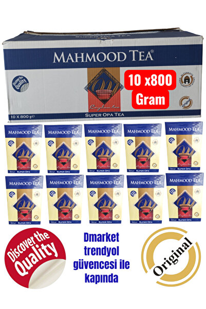 Mahmood Tea Super Opa ithal Seylan Sri Lanka Ceylon Dökme Çayı 10 x 800 gram