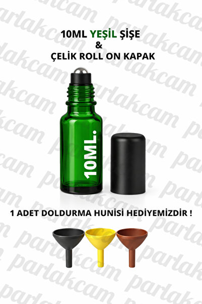 parlakcam 1 قطعة زجاجة زجاجية شفافة بلون كهرماني أزرق أخضر سعة 10 مل مع غطاء ...