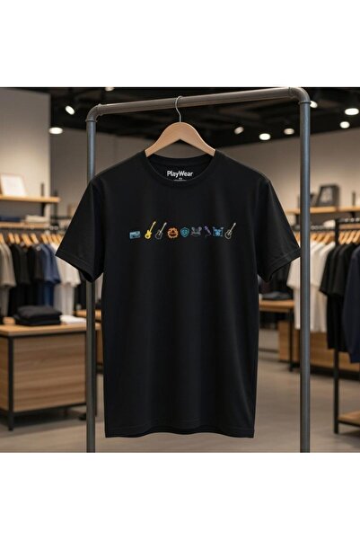 playwear Tricou cu imprimeu unisex, cu formă largi, cu design de noapte de ab...