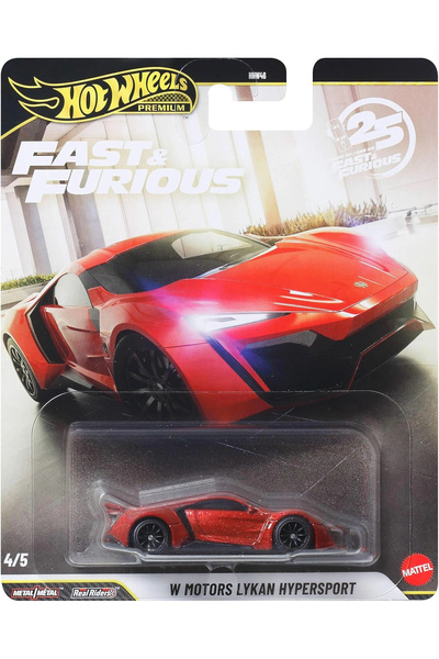 HOT WHEELS Premium Series 25.yıl Özel Fast & Furious W Motors Lykan Hyperspor...