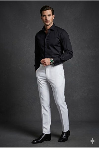 Plus Scorpion Elegant shirt with shiny decorative applications