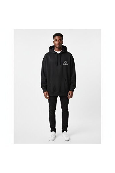 STITCH by MH Essential Oversized Hoodie with Symbolic Front Logo & Back Print