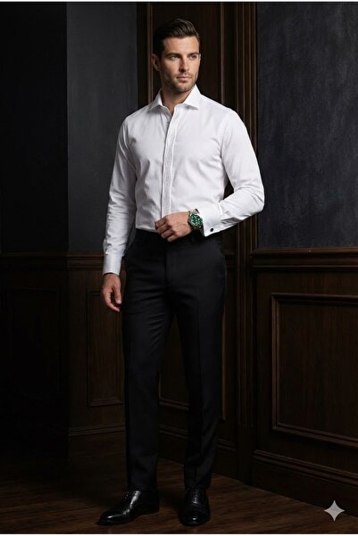 Plus Scorpion Elegant shirt with shiny decorative applications