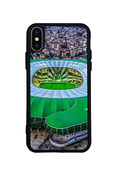 Aksel Kılıf متوافق مع iPhone X / XS، مطبوع، أسود غير لامع، سيليكون ناعم، واقي...