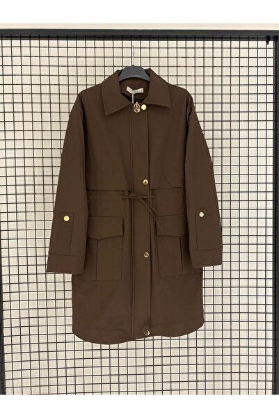 Armine TREND Belden Bağcıklı Ceket Kap Kahverengi 26YT504