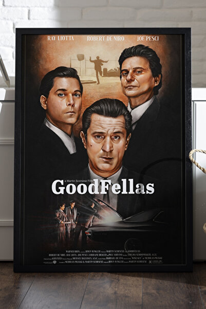 Duvarda Poster Goodfellas cu ramă din lemn negru, pictură decorativă de peret...