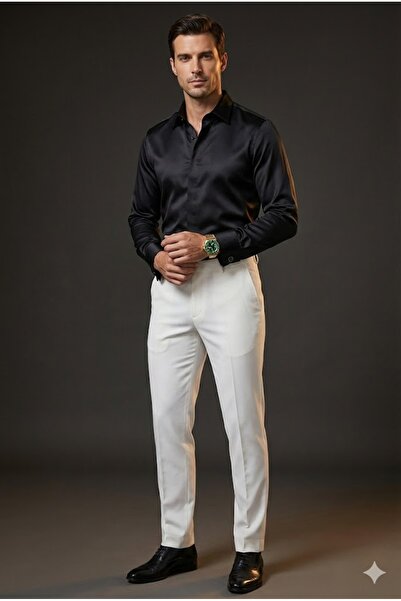 Plus Scorpion Elegant shirt with shiny decorative applications