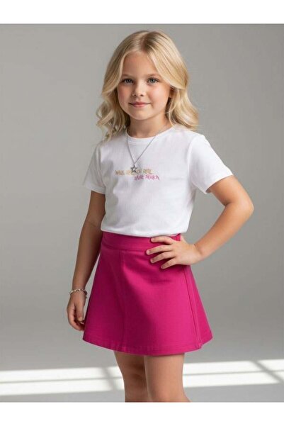 Zekids Tricou de bază cu imprimeu pe spate pentru fete