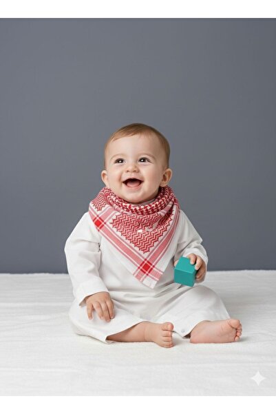 SADEN ثوب بربتوز اطفال مع ش=ساكرف احمر من شادن