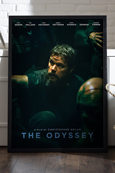 Duvarda Η αφίσα The Odyssey με μαύρο ξύλινο πλαίσιο, διακοσμητική ζωγραφική τ...