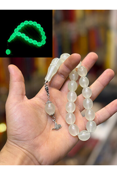 tesbihciniz Phosphorescent 17-Piece Cat's Eye Prayer Beads