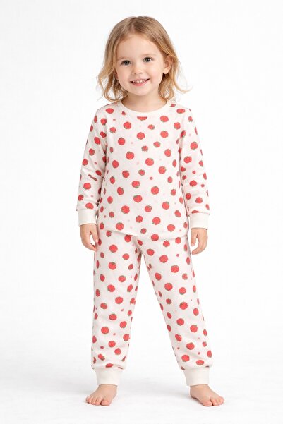 Luggi Baby طقم بيجامة أطفال بنقشة الفراولة