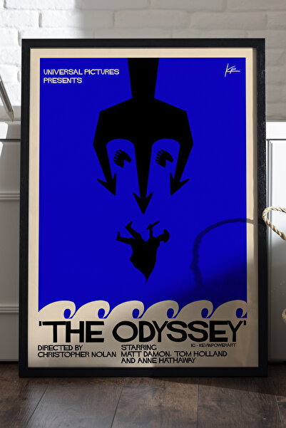 Duvarda Η αφίσα The Odyssey με μαύρο ξύλινο πλαίσιο, διακοσμητική ζωγραφική τ...