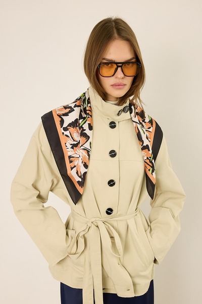 mavi limon Gabardin Ceket