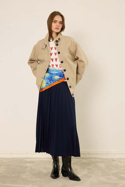 mavi limon Gabardin Ceket