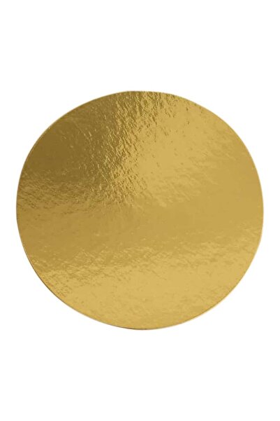 omeyva Yuvarlak Kalın Altın Pasta Kek Turta Altlığı Tabanı - 18 Cm. - 5 Adetl...