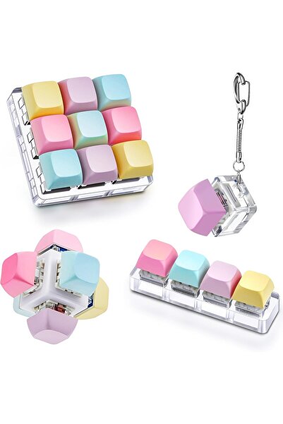 Arabest 4 Pcs Keyboard Clicker Keyboard,Decompression Keychain Stress Relief,...