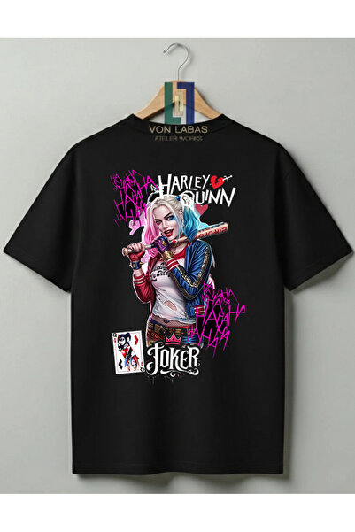 Grafftee Clothing Harley Quinn Tasarımlı %100 Pamuklu Unisex Tişört