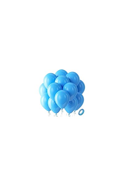 MFM Blue Color Pastel Balloon 10 Pcs