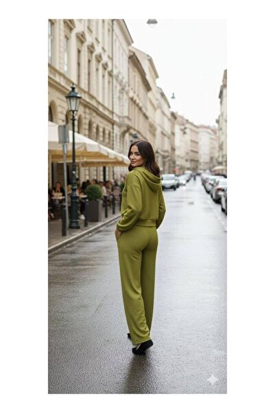 byasafkids Women's Long Sleeve Hooded Cardigan and Pants Two-Piece Set