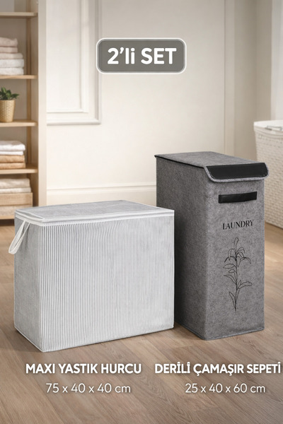 PONÇİK BEBEK Maxi Yastık Hurcu Büyük Boy Derili Tek Gözlü Kirli Sepeti Katlan...