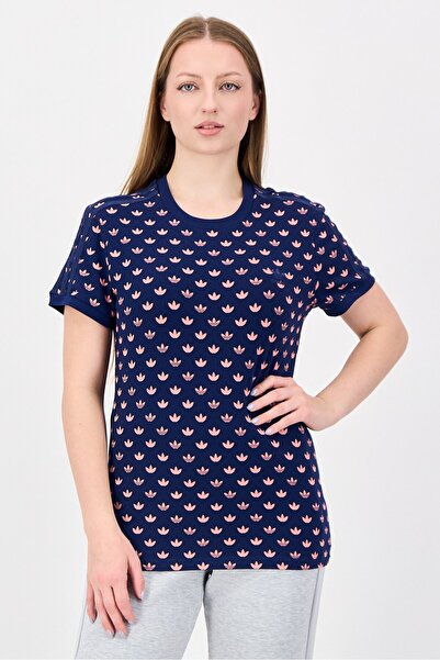 adidas Women Sportswear Fit Short Sleeve Training T-shirt, Navy Blue