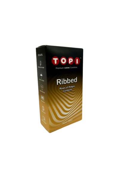 Topi RIBBED CONDOMS 10PCS
