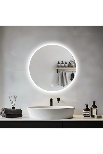 Arabest Round LED Bathroom Mirror For Over Sink,50CM Electric Round Vanity Mi...